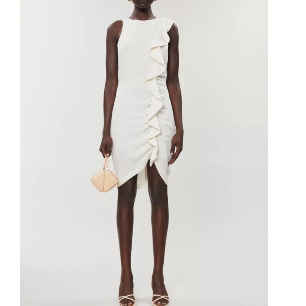 Pinko Bebyblade Ivory Crepe Dress size 42 / US 6 NWT
